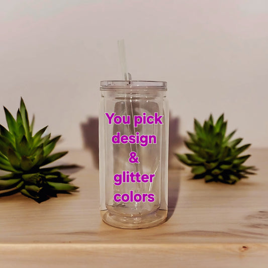 16oz custom snowglobe cup